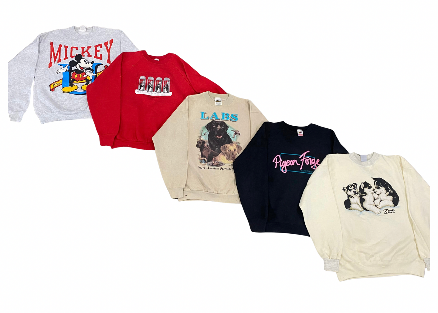 20x Vintage Graphic Sweatshirts